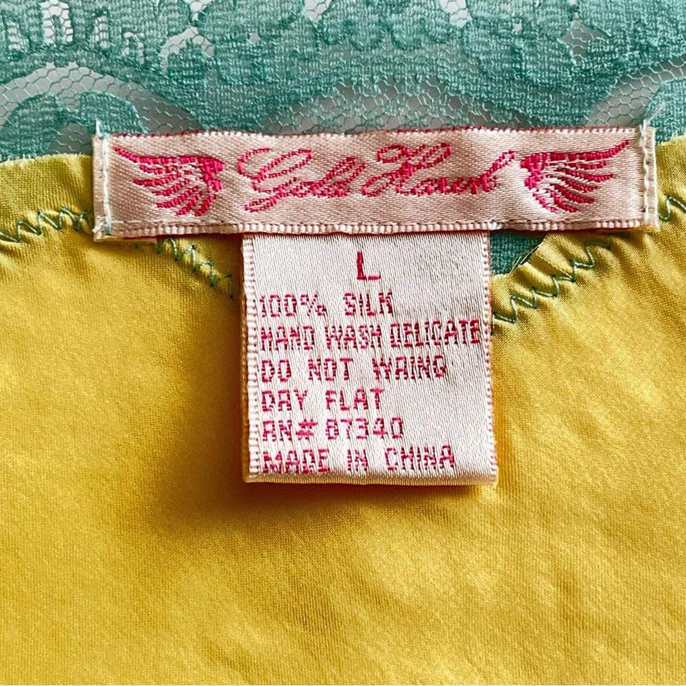 Gold Hawk Yellow Silk Top - Picture 10 of 12